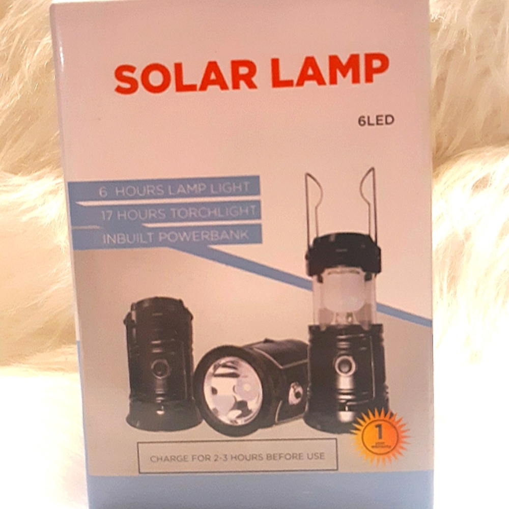 NIB- Emergency Solar Lamp/ Flashlight/Power Bank